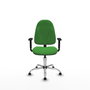 PIQUERAS Y CRESPO Chaise de bureau Algarra en tissu vert avec base chromée