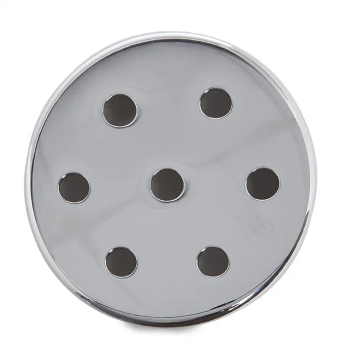 Rosetón métallique argenté Ø 100 mm - 7 trous Rosetón métallique argenté Ø 100 mm - 7 trous