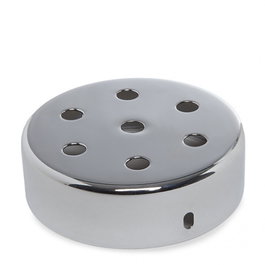 Rosetón métallique argenté Ø 100 mm - 7 trous
