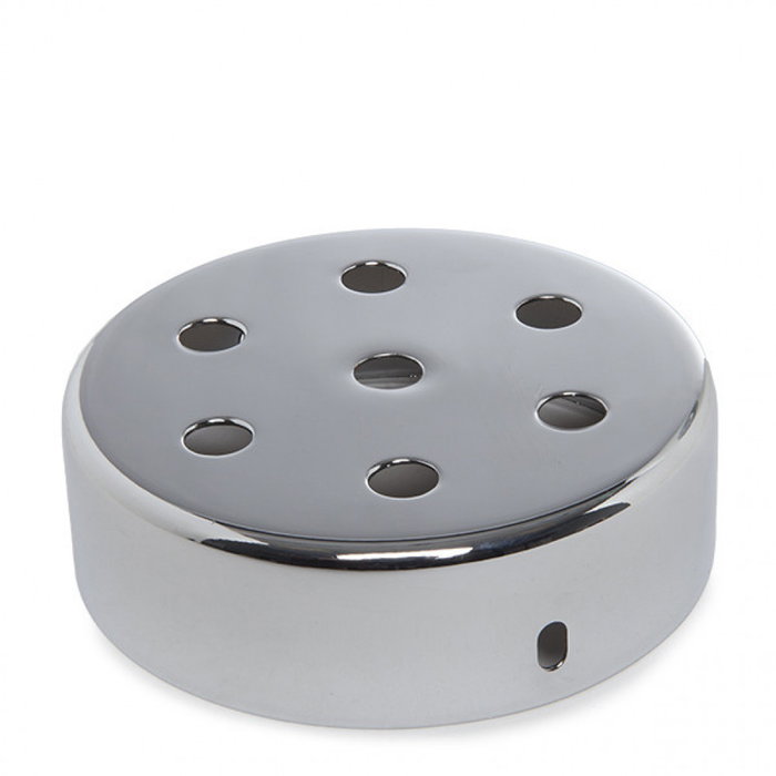 Rosetón métallique argenté Ø 100 mm - 7 trous