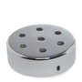 Rosetón métallique argenté Ø 100 mm - 7 trous