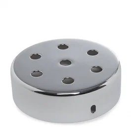 Rosetón métallique argenté Ø 100 mm - 7 trous