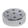 Rosetón métallique argenté Ø 100 mm - 7 trous