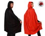 Cape avec capuche réversible rouge et noir pour adulte 1.20 m - Idéale pour déguisements vampire, sorcier, guerrier, médiéval, Halloween, cosplay
