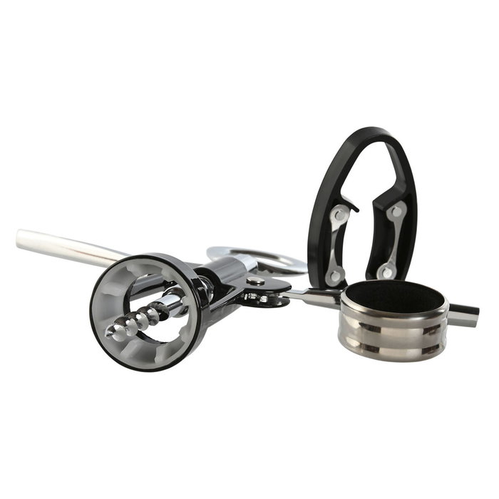 Set d'Accessoires pour Vin Home ESPRIT Noir Naturel Acier inoxydable Bois MDF 21 x 14,5 x 5,4 cm Set d'Accessoires pour Vin Home ESPRIT Noir Naturel Acier inoxydable Bois MDF 21 x 14,5 x 5,4 cm