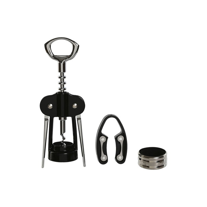 Set d'Accessoires pour Vin Home ESPRIT Noir Naturel Acier inoxydable Bois MDF 21 x 14,5 x 5,4 cm Set d'Accessoires pour Vin Home ESPRIT Noir Naturel Acier inoxydable Bois MDF 21 x 14,5 x 5,4 cm