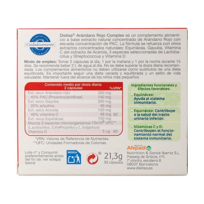 DIETISA Arándano Rojo Complex 30 capsules DIETISA Arándano Rojo Complex 30 capsules