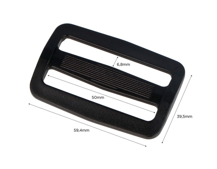 Innspiro Boucle Coulissante Rectangulaire en Plastique Noir 50 mm (Lot de 5) Innspiro Boucle Coulissante Rectangulaire en Plastique Noir 50 mm (Lot de 5)