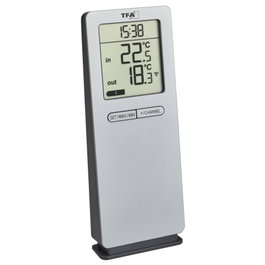 TFA LOGOneo 30.3071.54 Thermomètre Radio Argent