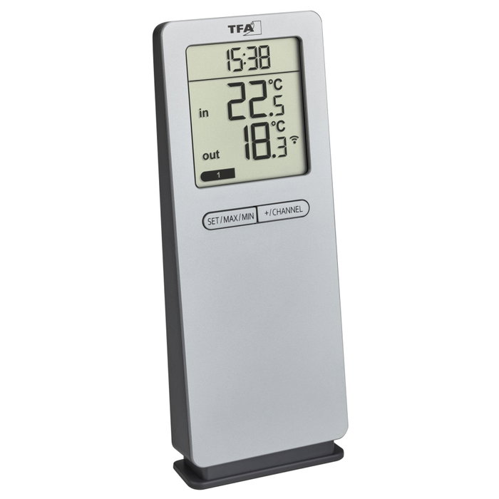 TFA LOGOneo 30.3071.54 Thermomètre Radio Argent TFA LOGOneo 30.3071.54 Thermomètre Radio Argent