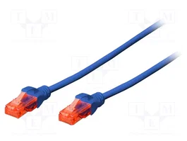 DIGITUS Cordon de raccordement Cat 5e U/UTP bleu 1m RJ45