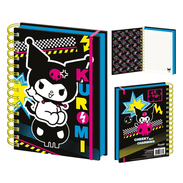 PYRAMID Carnet A5 Punk Vibes Kuromi Hello Kitty - Taille: 21 x 15,5 cm PYRAMID Carnet A5 Punk Vibes Kuromi Hello Kitty - Taille: 21 x 15,5 cm