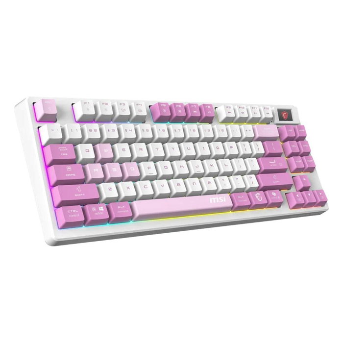 MSI Forge GK600 TKL Wireless Clavier Gaming Mécanique Violet - Interrupteurs Linéaires Hot-Swappable, RGB, Sans Fil 2.4GHz/Bluetooth/USB-C, AZERTY