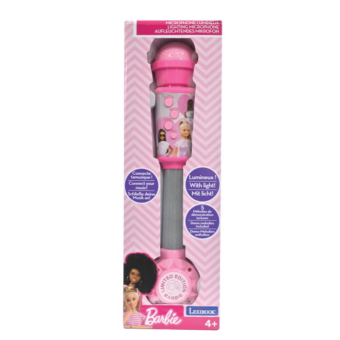 Lexibook Microphone Barbie avec tube lumineux et enceinte rose Lexibook Microphone Barbie avec tube lumineux et enceinte rose