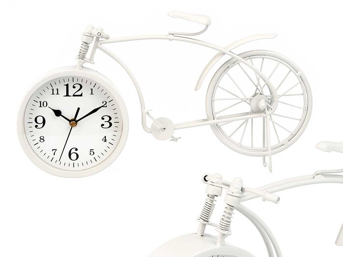 Giftdecor Horloge Forge Bicyclette Blanc 20 cm Métal (Set de 4) Giftdecor Horloge Forge Bicyclette Blanc 20 cm Métal (Set de 4)