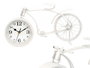 Giftdecor Horloge Forge Bicyclette Blanc 20 cm Métal (Set de 4)