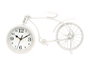 Giftdecor Horloge Forge Bicyclette Blanc 20 cm Métal (Set de 4)
