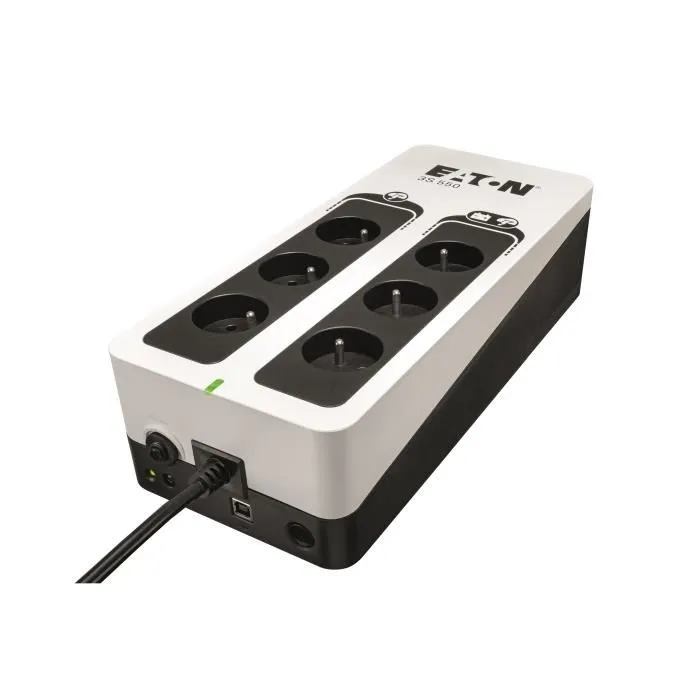 Onduleur Eaton 3S550F - UPS Off-line 550VA (330W) avec 6 Prises FR, Parafoudre et Port USB - Garantie 2 Ans