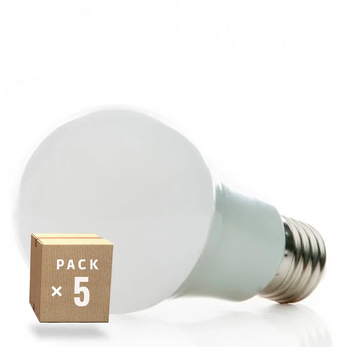 Pack 5 Ampoules LED E27 7W Blanco Cálido 2700K 589Lm