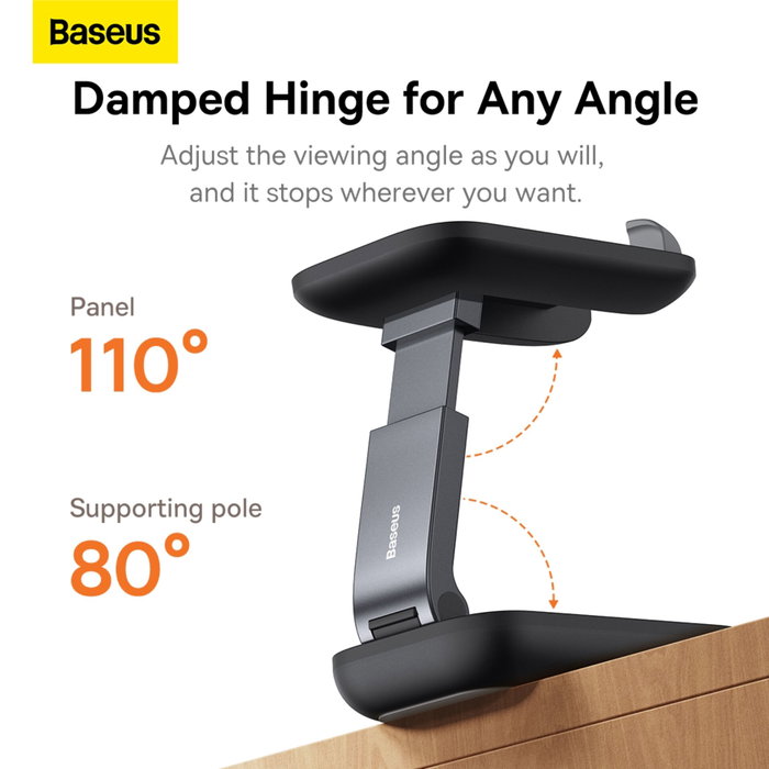 Baseus Seashell Support de téléphone pliable, Noir Baseus Seashell Support de téléphone pliable, Noir