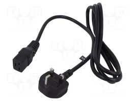 POS Câble d'alimentation H05VV-F 3x1,5mm² BS 1363 (G) vers IEC C19