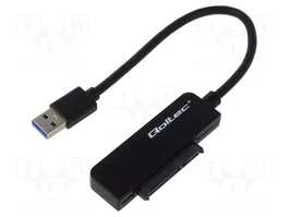 QOLTEC Adaptateur SATA 22 broches femelle vers USB A mâle pour HDD 2,5 pouces et SSD