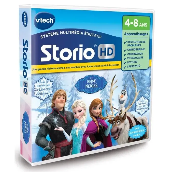 VTECH Jeu Éducatif Storio - La Reine Des Neiges Niveau 2 - Compatible tablettes Storio - De 4 à 8 ans - Version française