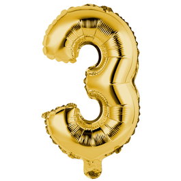 Party Time Ballon Chiffre 3 Or