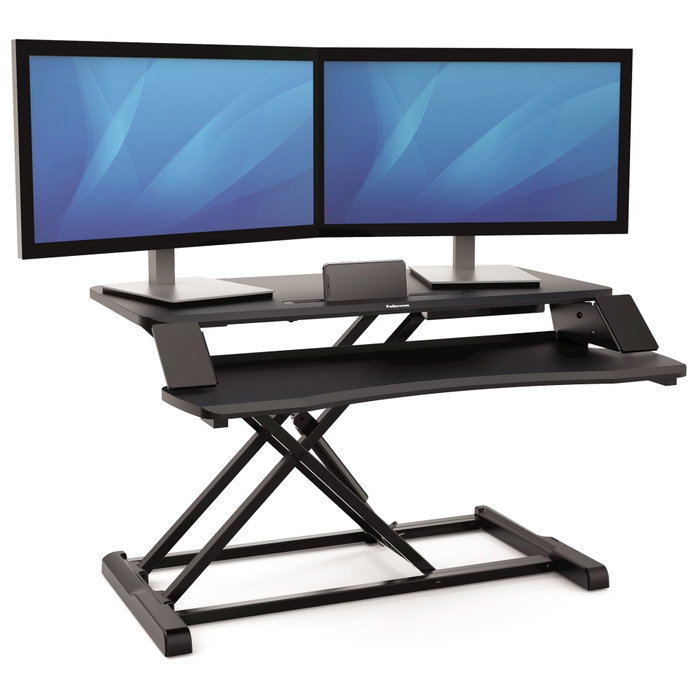 Fellowes Corsivo Sitz-Steh Workstation Noir