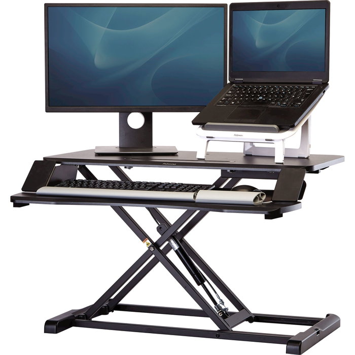 Fellowes Corsivo Sitz-Steh Workstation Noir