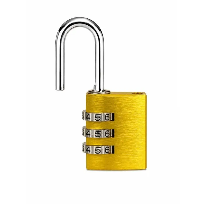 Abus Cadenas à combinaison 145/30, 3 chiffres, Aluminium jaune