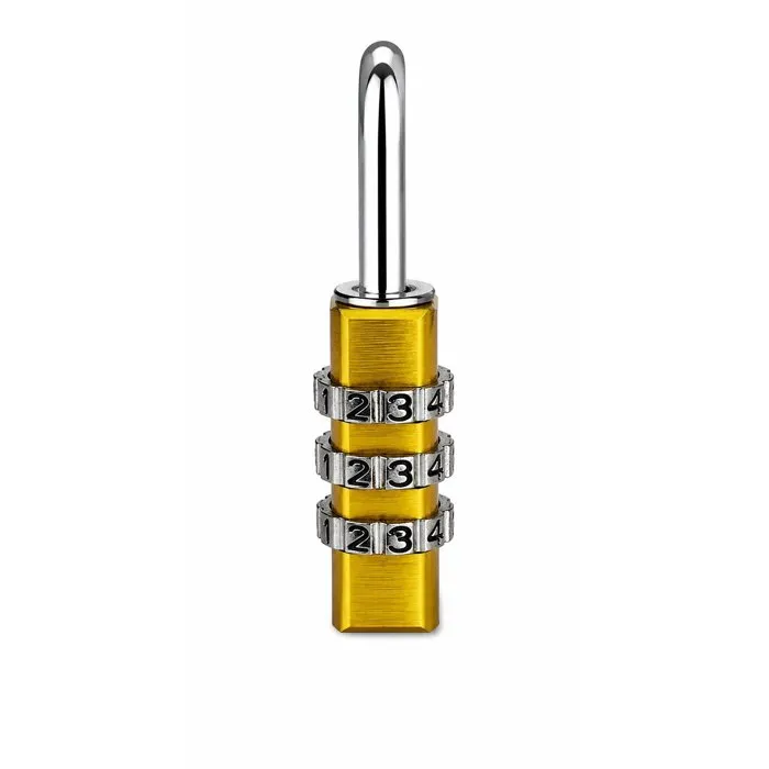 Abus Cadenas à combinaison 145/30, 3 chiffres, Aluminium jaune