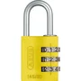 Abus Cadenas à combinaison 145/30, 3 chiffres, Aluminium jaune
