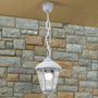 Fumagalli Sicar/Giampy Suspension Blanche avec Chaîne, Culot E27, Transparent, Ø210 x 750 mm