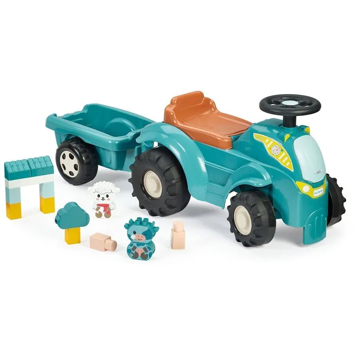Ecoiffier - Tracteur avec remorque et 15 accessoires - Siège inclinable - Jouet pour enfants de 12 à 36 mois Ecoiffier - Tracteur avec remorque et 15 accessoires - Siège inclinable - Jouet pour enfants de 12 à 36 mois