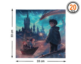 atosa Serviettes 33x33cm avec Scène Scolaire Magique - 20 Unités