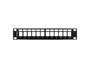 Lanberg Patch Panel 12 Ports Vide pour Rack 10" 1U Noir, Keystone Vide