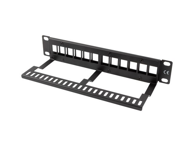 Lanberg Patch Panel 12 Ports Vide pour Rack 10" 1U Noir, Keystone Vide