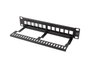 Lanberg Patch Panel 12 Ports Vide pour Rack 10" 1U Noir, Keystone Vide