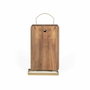 Livoo Set de 4 planches à découper en bois d'acacia avec support métallique MES152