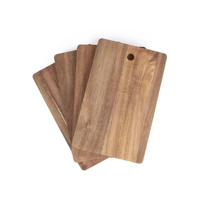 Livoo MES152 Set de 4 Planches à Découper en Bois Acacia FSC 22 x 14 cm avec Support Métallique Livoo MES152 Set de 4 Planches à Découper en Bois Acacia FSC 22 x 14 cm avec Support Métallique