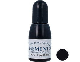 Tsukineko Tinta MEMENTO encre de recharge noir smoking translucide 15 ml