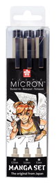Sakura Lot de 3 feutres Pigma Micron noirs Collection exclusive Manga