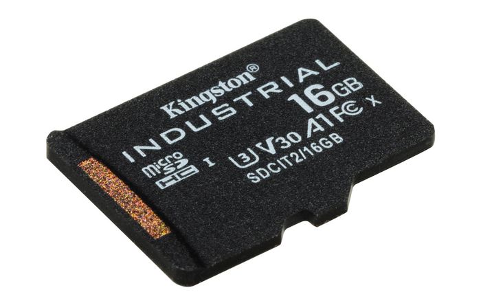 Kingston - Carte MicroSD Industrielle 16GB pour Conditions Extrêmes, Classe 10, UHS-I, U3, V30, A1, TLC NAND, Résistance -40 à 85°C