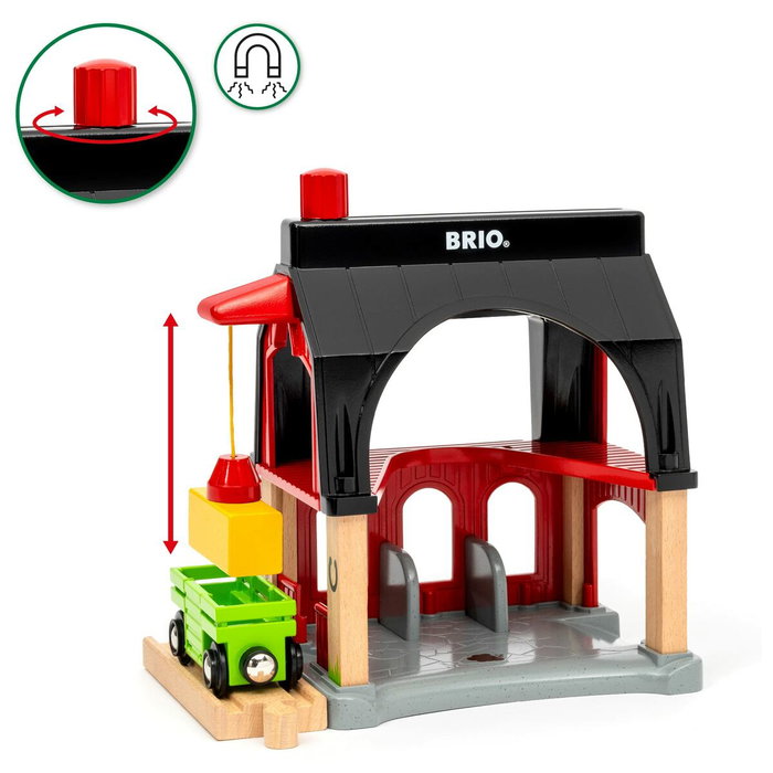 Brio World Grange des animaux - Accessoire pour circuit de train en bois