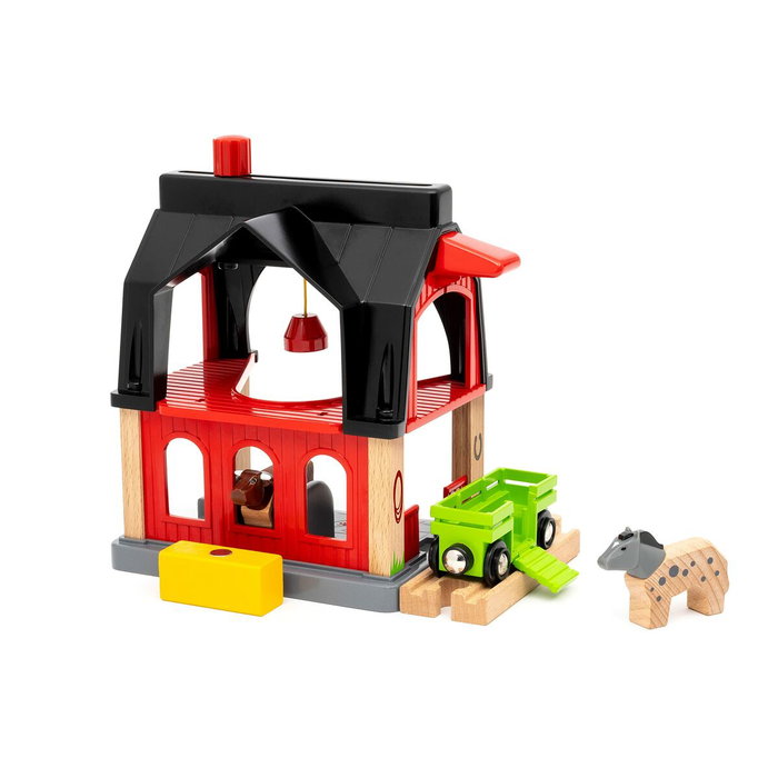 Brio World Grange des animaux - Accessoire pour circuit de train en bois