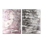 Home ESPRIT Toile Pin Buda Oriental 60 x 2,7 x 80 cm