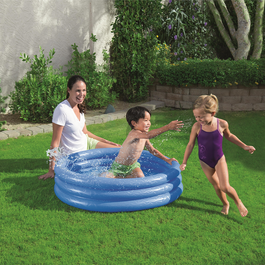 Bestway 51024 Piscine Gonflable Enfant 3 Anneaux Eco Couleurs Assorties 102x25 cm +2 Ans Jardin