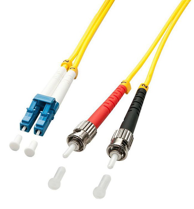 Lindy Câble Fibre Optique Duplex LC/ST OS2 Monomode 9/125μm, 2 mètres, avec Protocole de Test Lindy Câble Fibre Optique Duplex LC/ST OS2 Monomode 9/125μm, 2 mètres, avec Protocole de Test