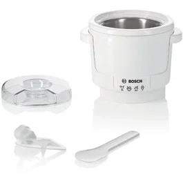 Bosch MUZ5EB2 - Accessoire Sorbetière pour Kitchen Machine MUM5 - Double Paroi Réfrigérante, Capacité 550 g de Glace - Inclut Couvercle et Spatule